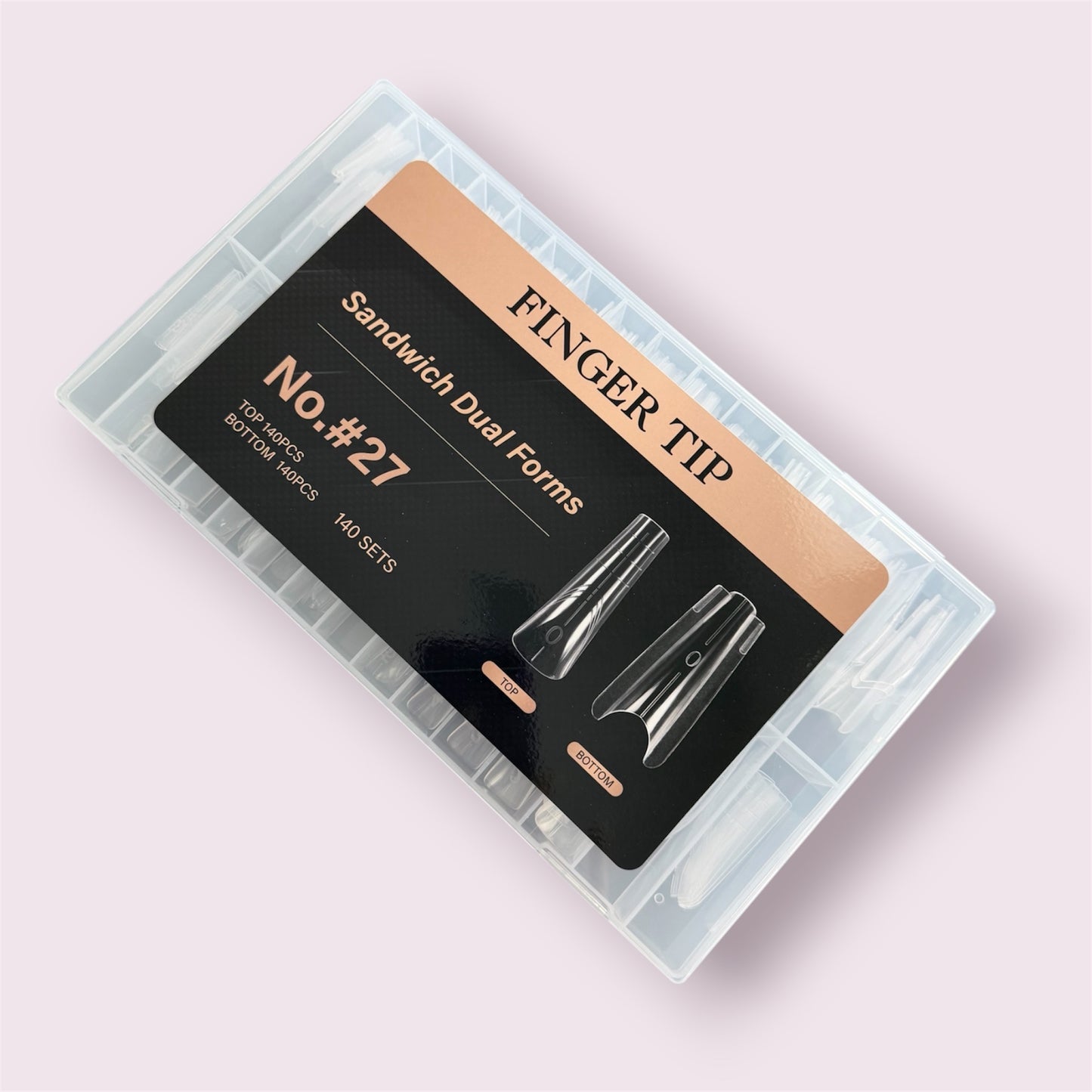 Dual "Sandwich" Nail Forms #27 - Thinned Cuticle Area - (140 sets)