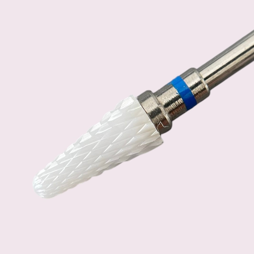 Ceramic Nail Bit for Removal - Dull Cone, Blue(medium) for right handed