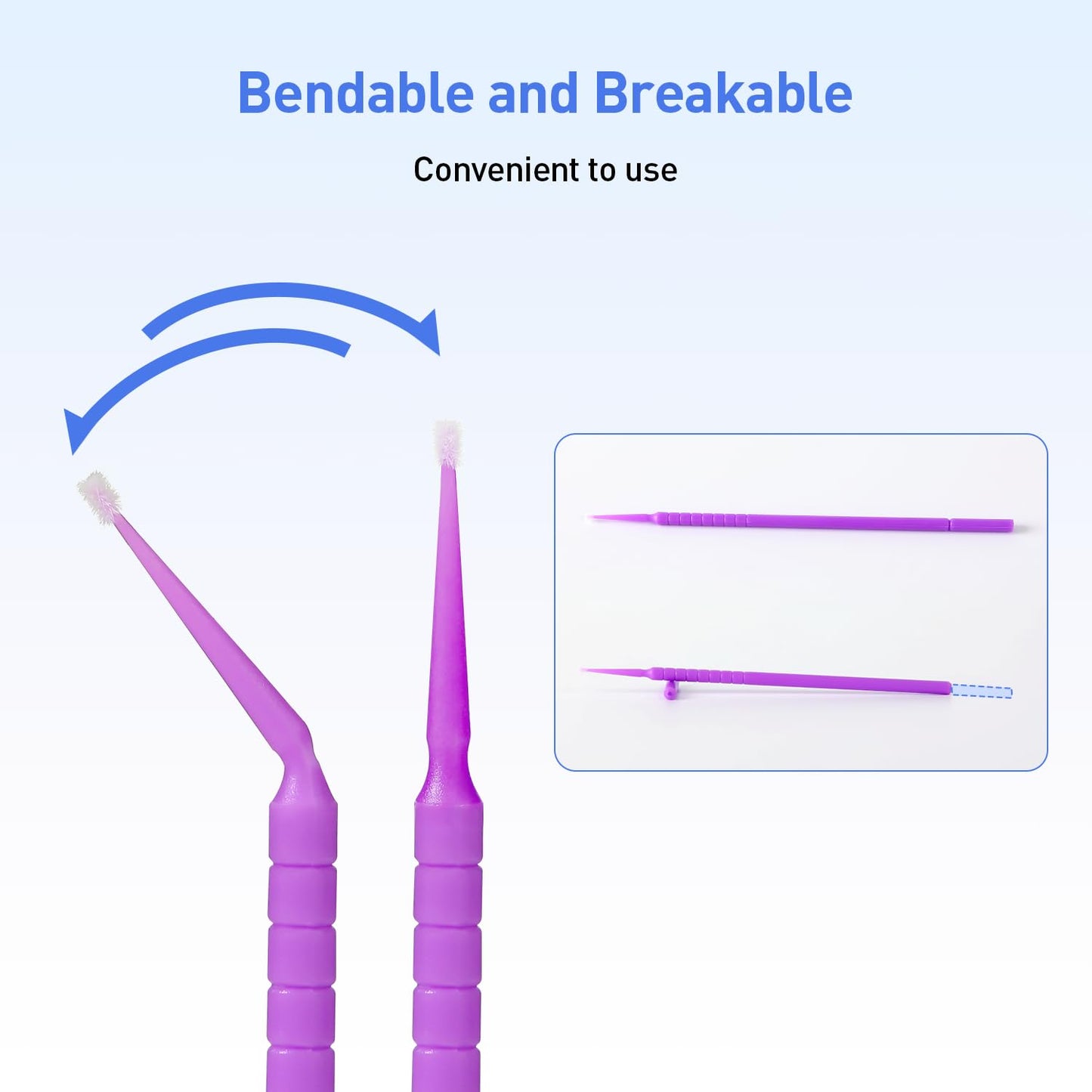 Microbrush Applicator, Purple (Super-Fine Tip, 100pc)