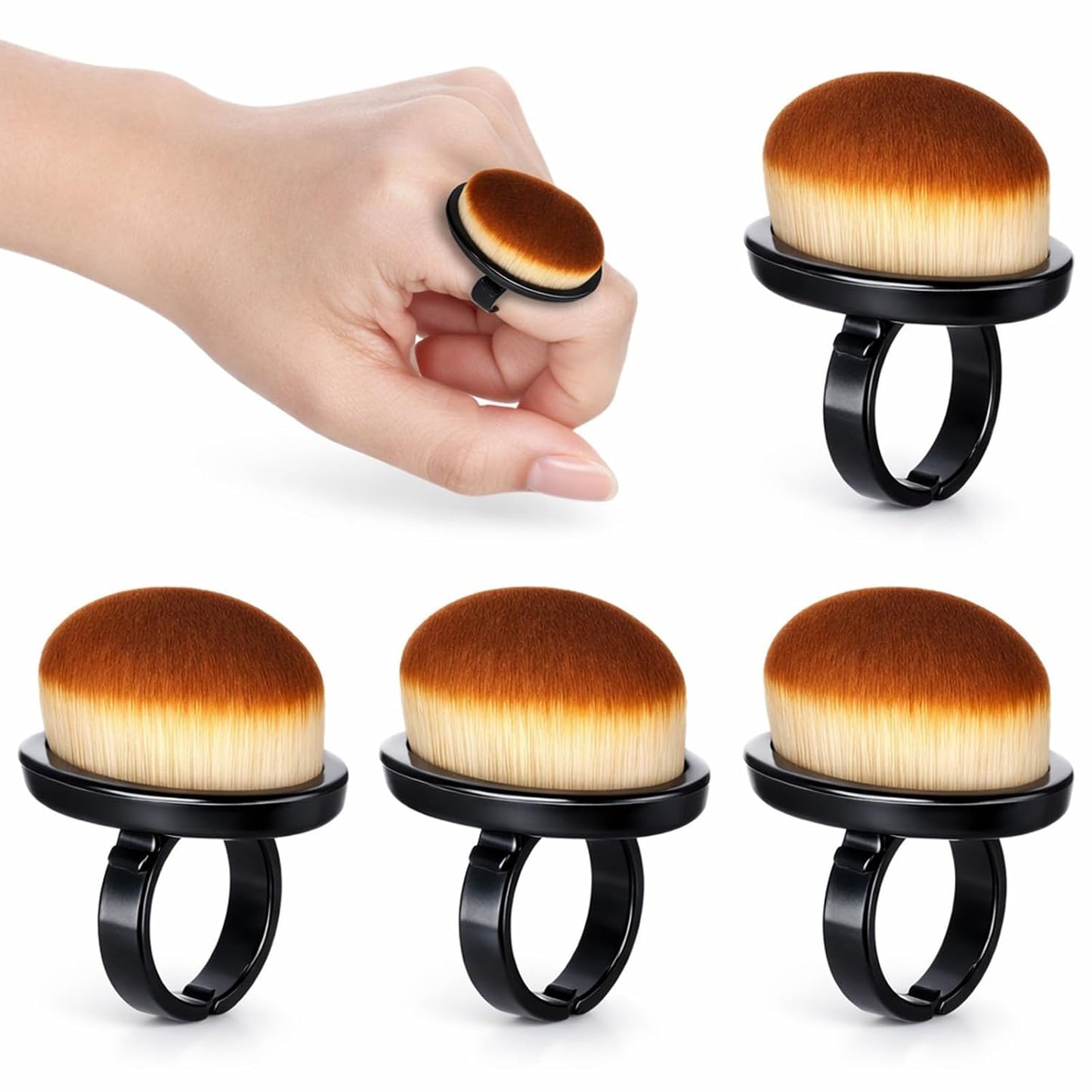 Ring Brush for nail dust, (Ring-Shaped) 1pc