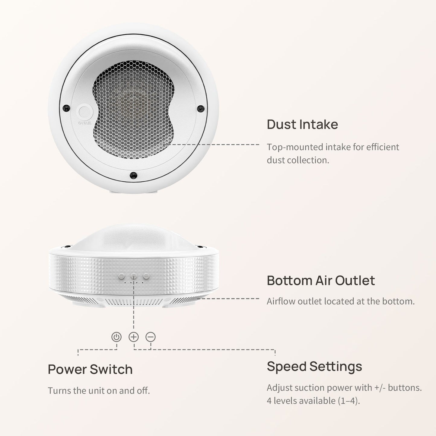 ONAIL Corded Nail Dust Collector TORNADO