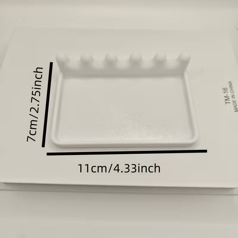 Plastic White Holder for Brushes + Mixing Pad