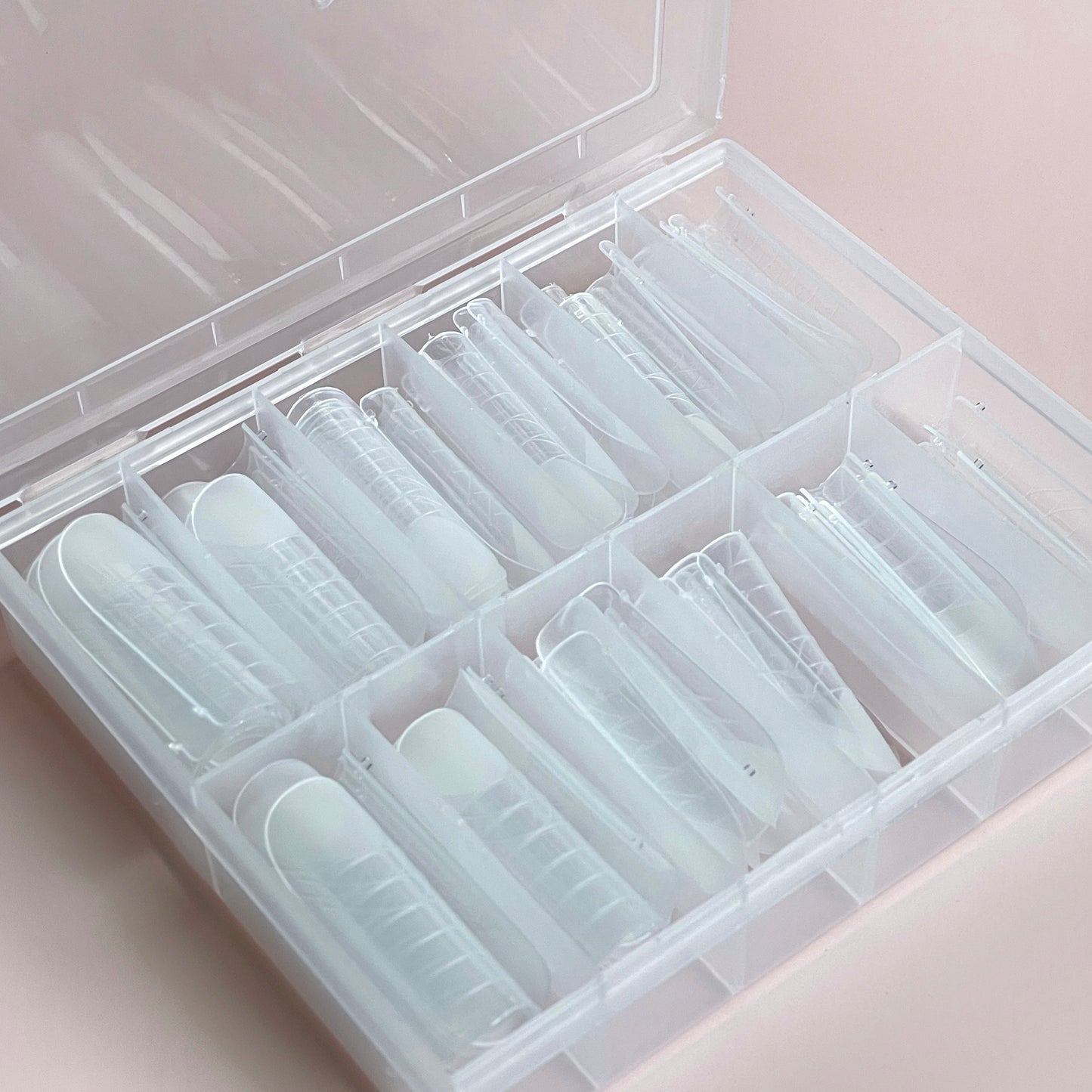 Dual Nail Forms #12 "Square" clear for acrygel, polygel, 120pc