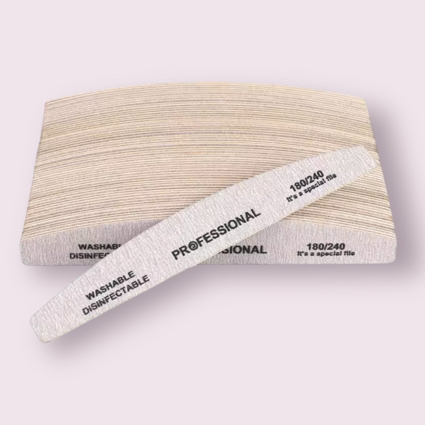 Nail File (wood) 180/240, 50 pc