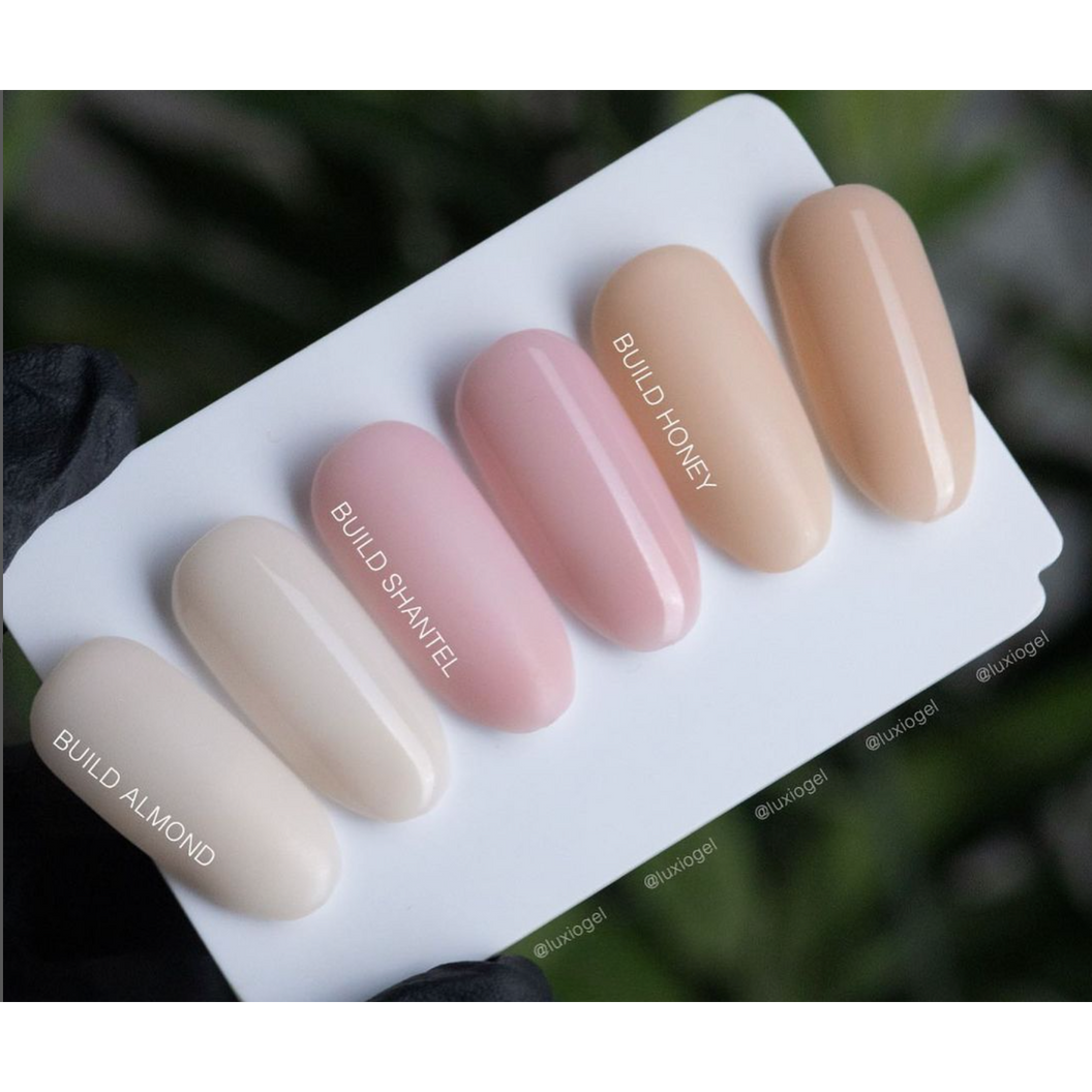 LUXIO by AKZENTZ - 7 FULL SIZE (15ml) SIX TINTED BUILDs+CLEAR, FULL COLLECTION!