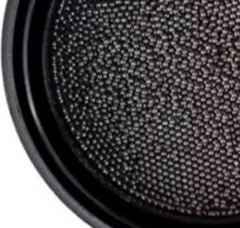 Nail beads, metal/ dark gray (0.4mm)