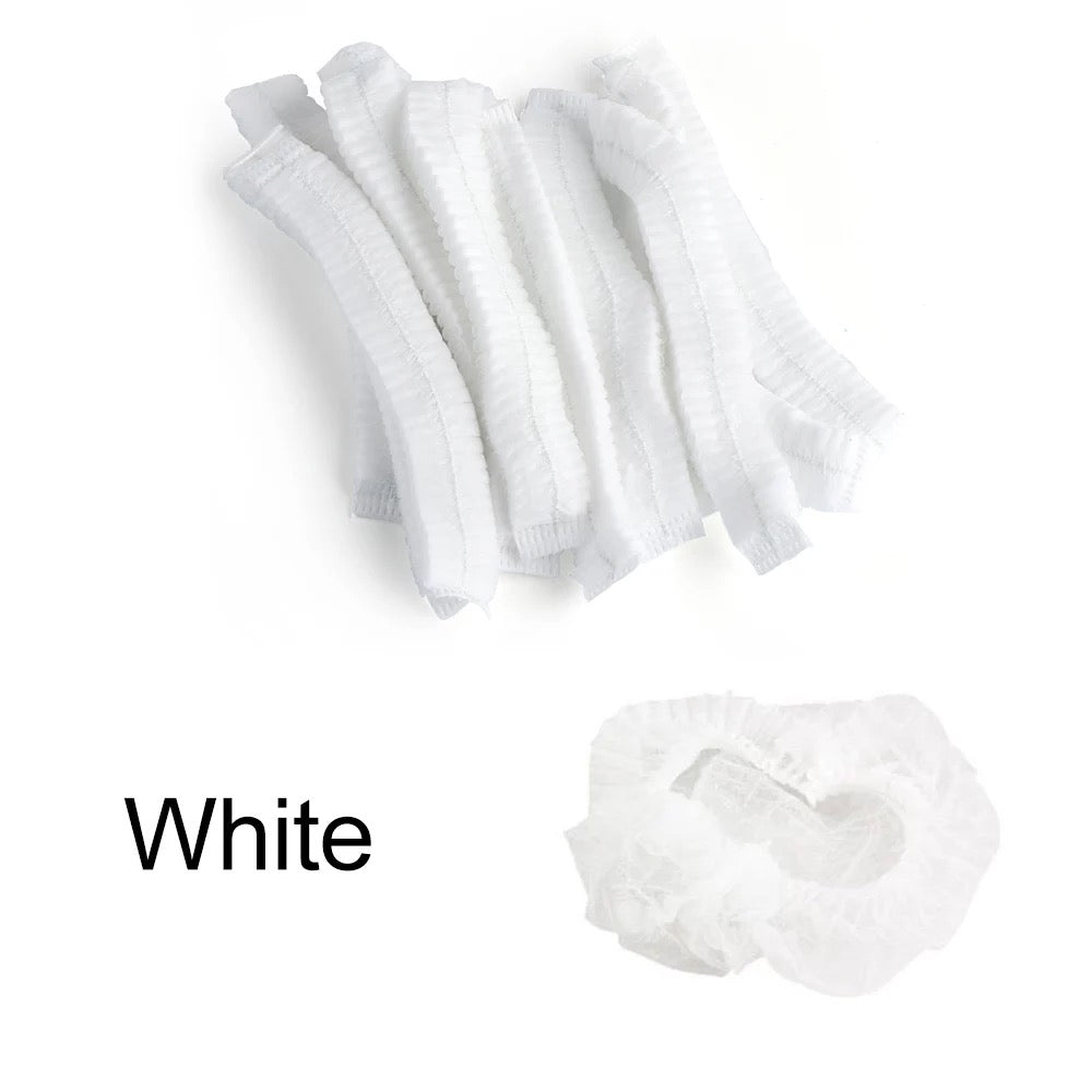 Disposable protective hair caps; hold hair together and protect from nail dust, 100pc