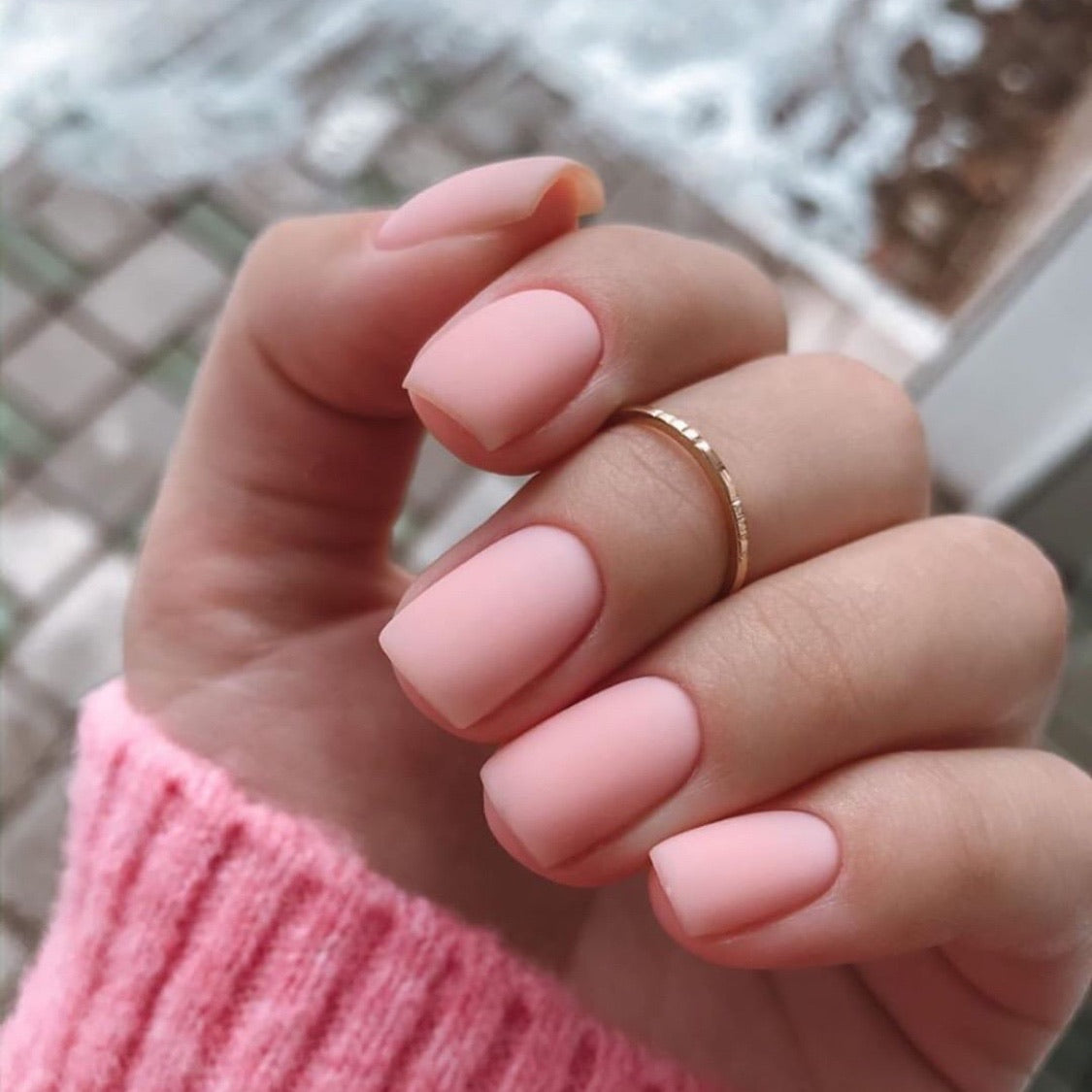 Person's hand showing beautiful nails
