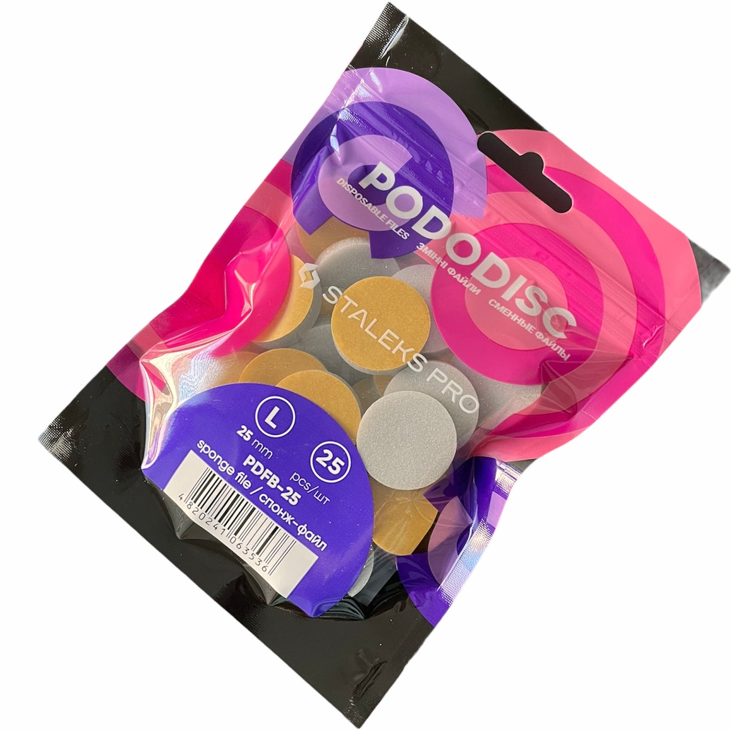 PODODISC Sponge File Pads (Large 25mm)/ 25pc