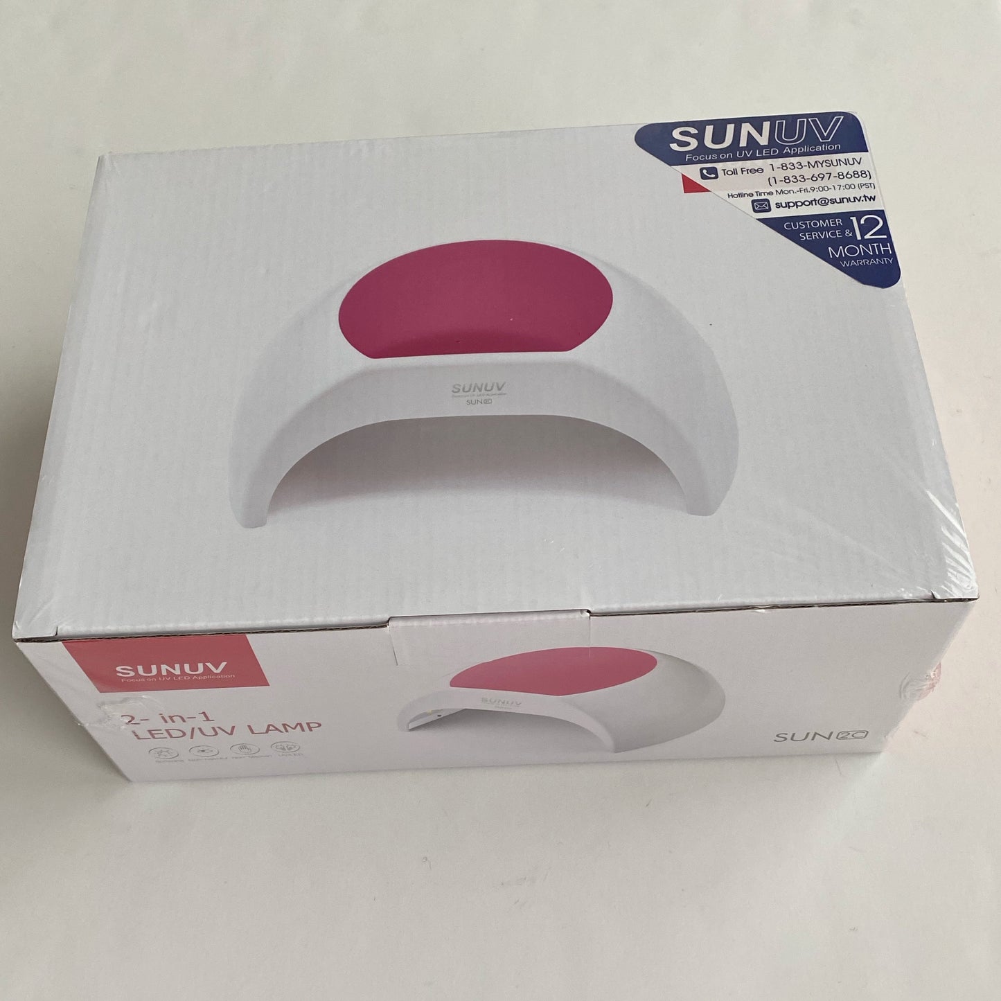 SUNUV LED 48W Pro Manicure Lamp with ergonomic shape for comfortable use.