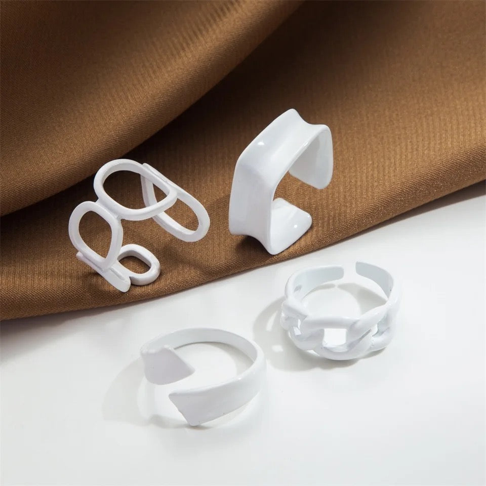 Rings set for nail photos, 4pc