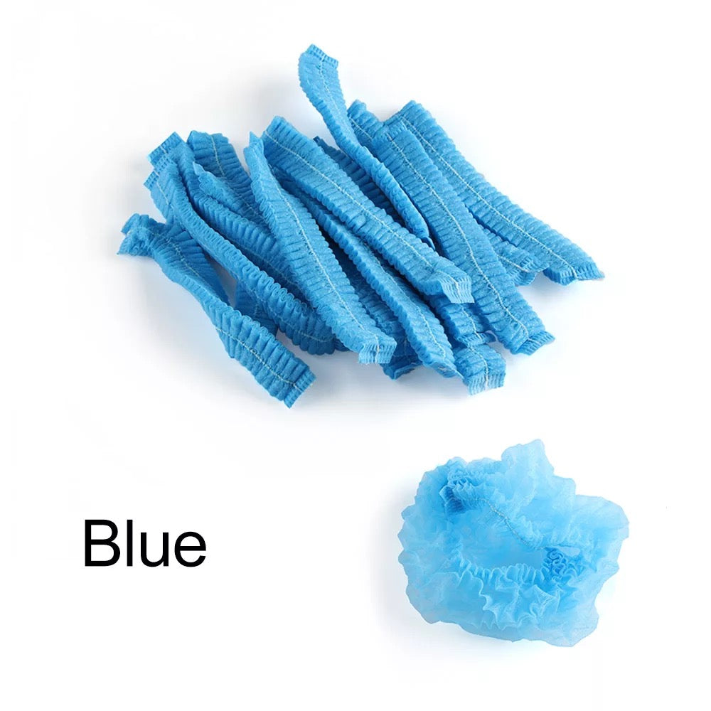 Disposable protective hair caps; hold hair together and protect from nail dust, 100pc