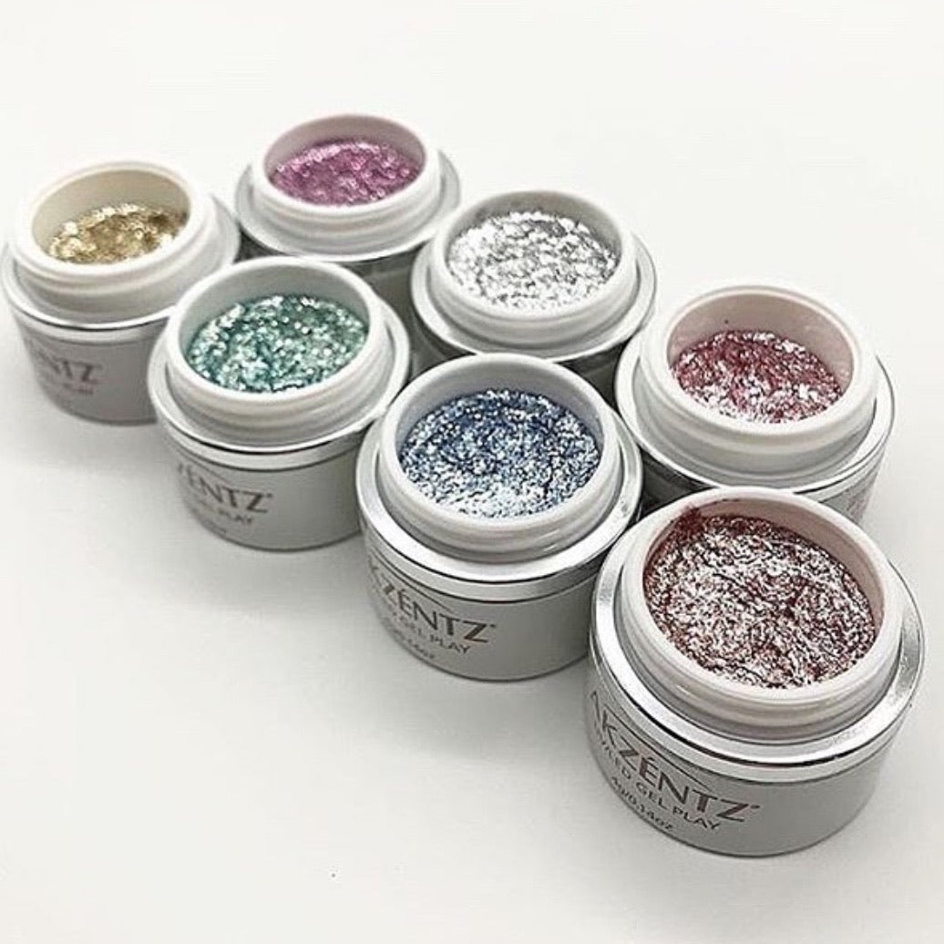 AKZENTZ GEL PLAY - GLITZ PEWTER QUARTZ