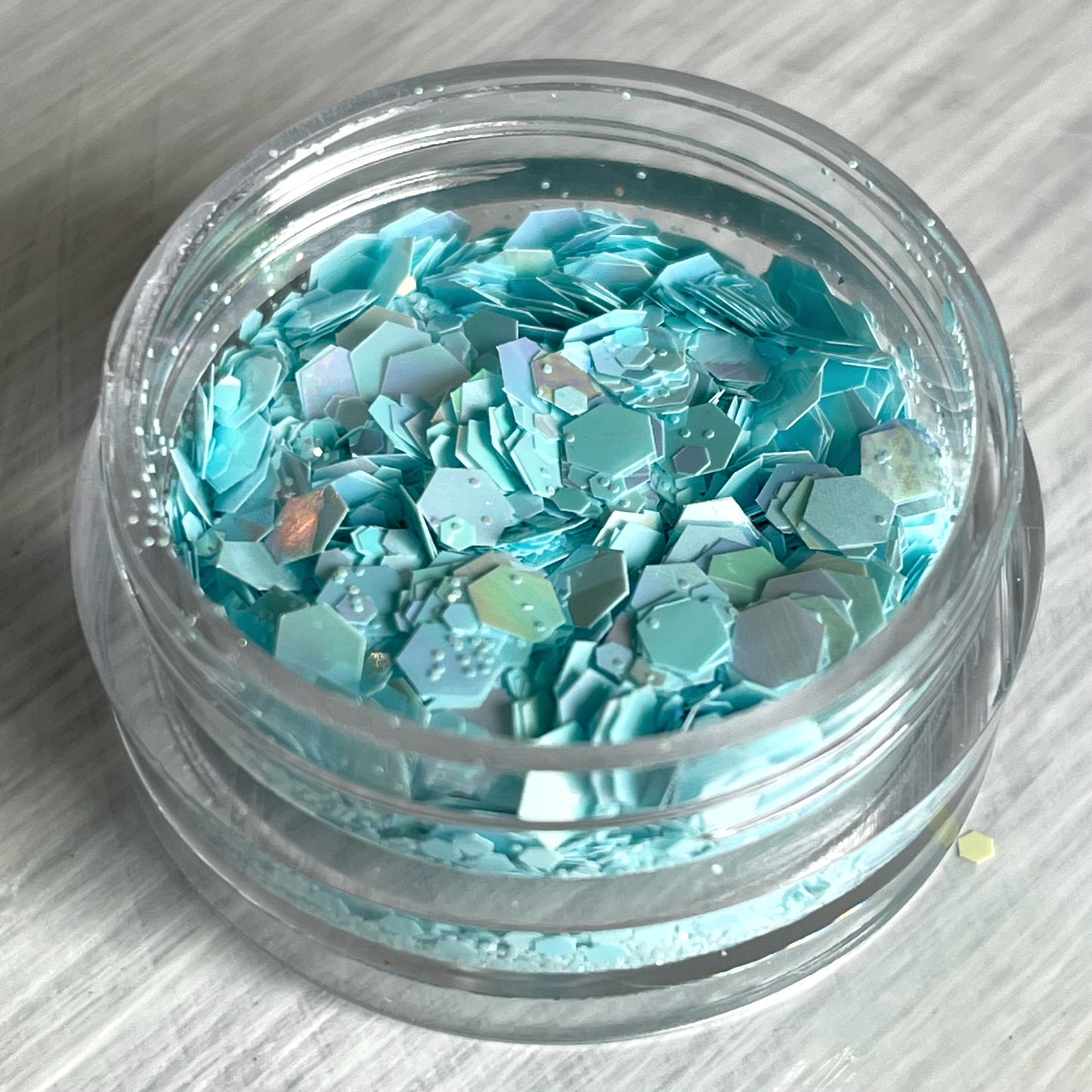 Glitter for nail, light blue