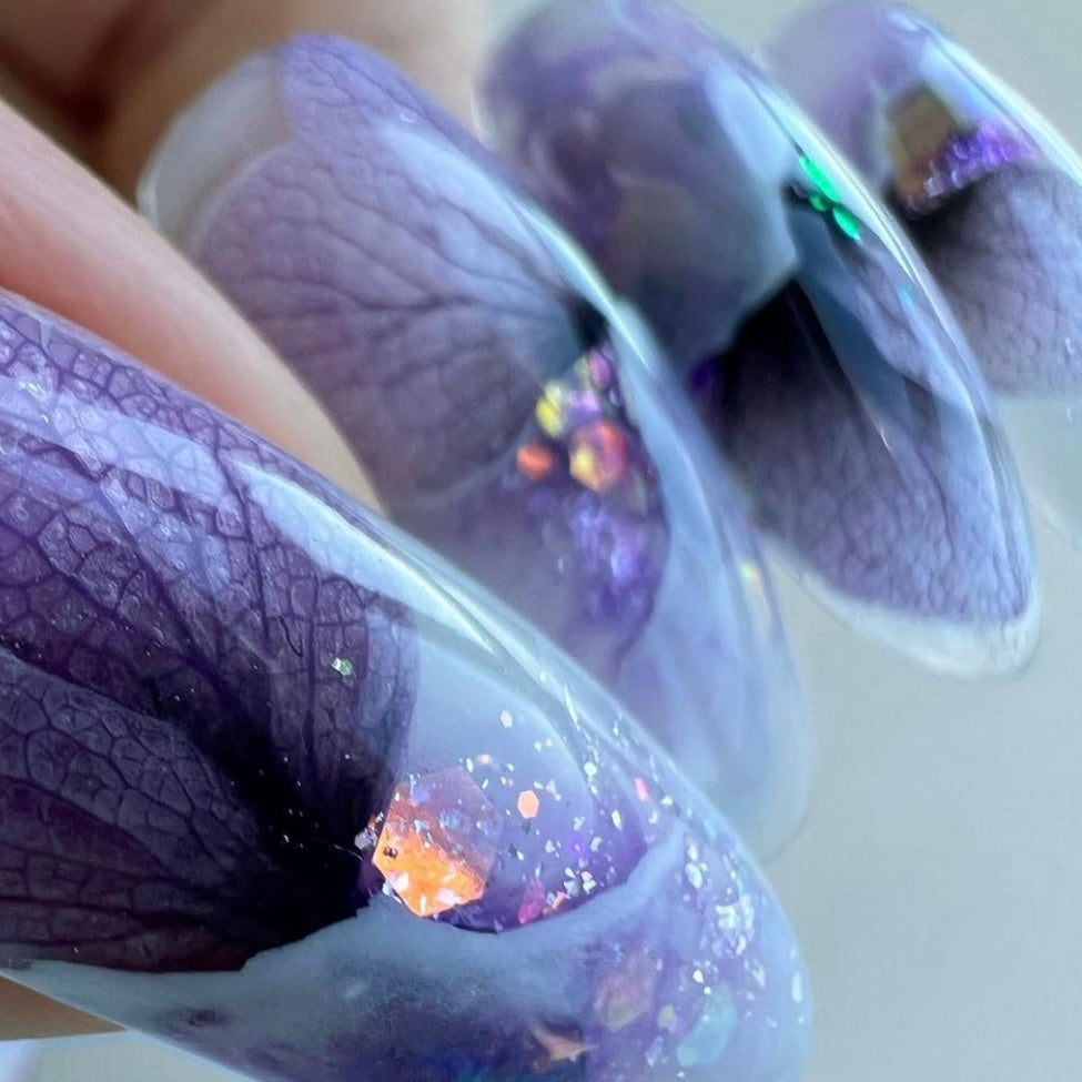 Dried flowers for nail design, 12 colors (Large)