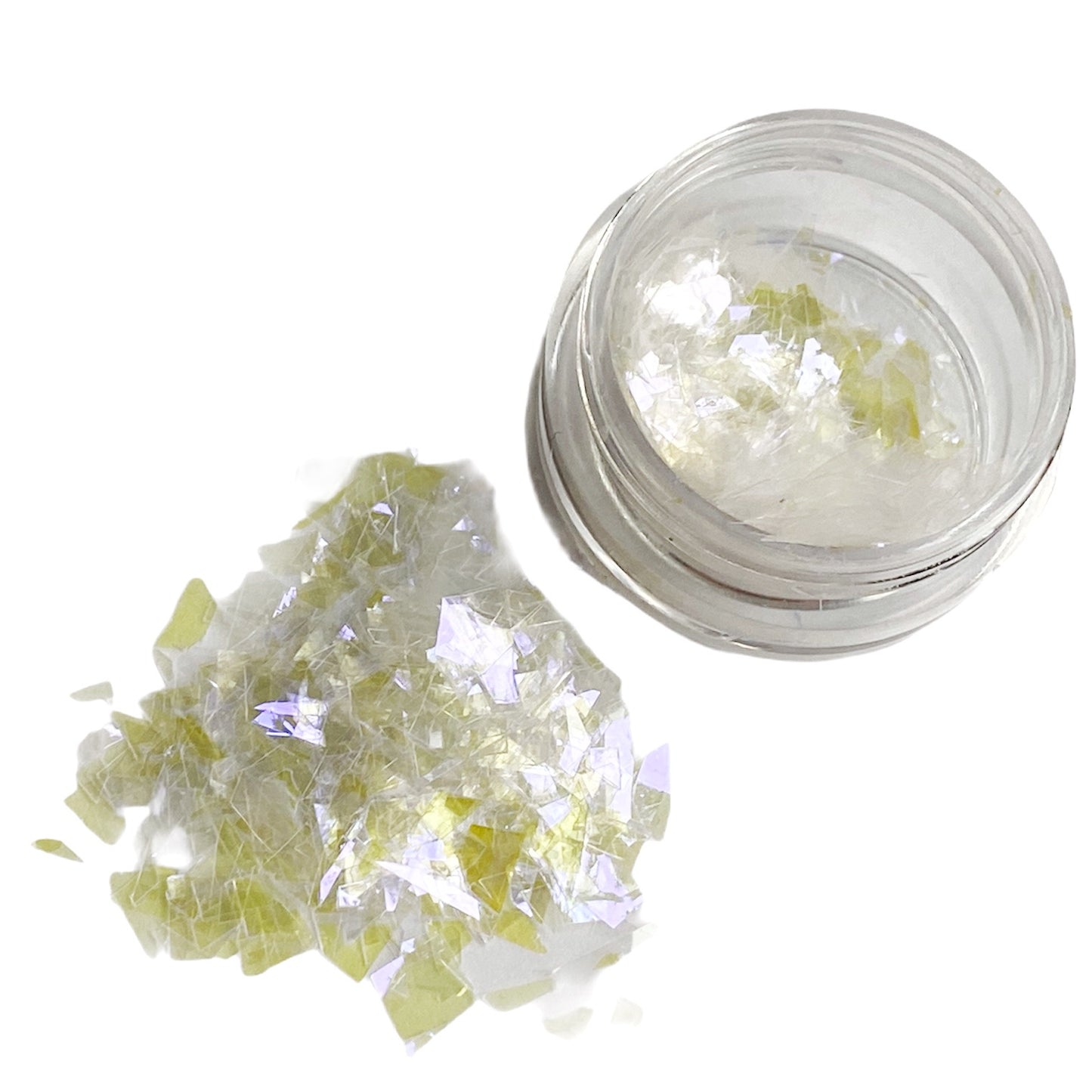 Holographic Design Flakes 3D (gold/purple transparent)