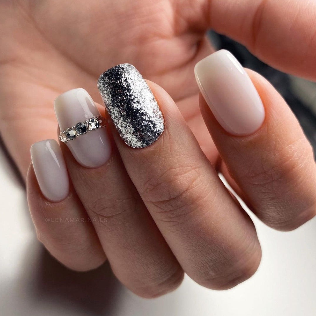 AKZENTZ GEL PLAY - GLITZ WHITE GOLD LEAF