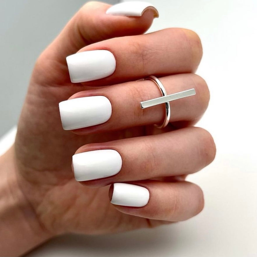 Luxio by AKZENTZ nail polish gel in a clear color on nails.