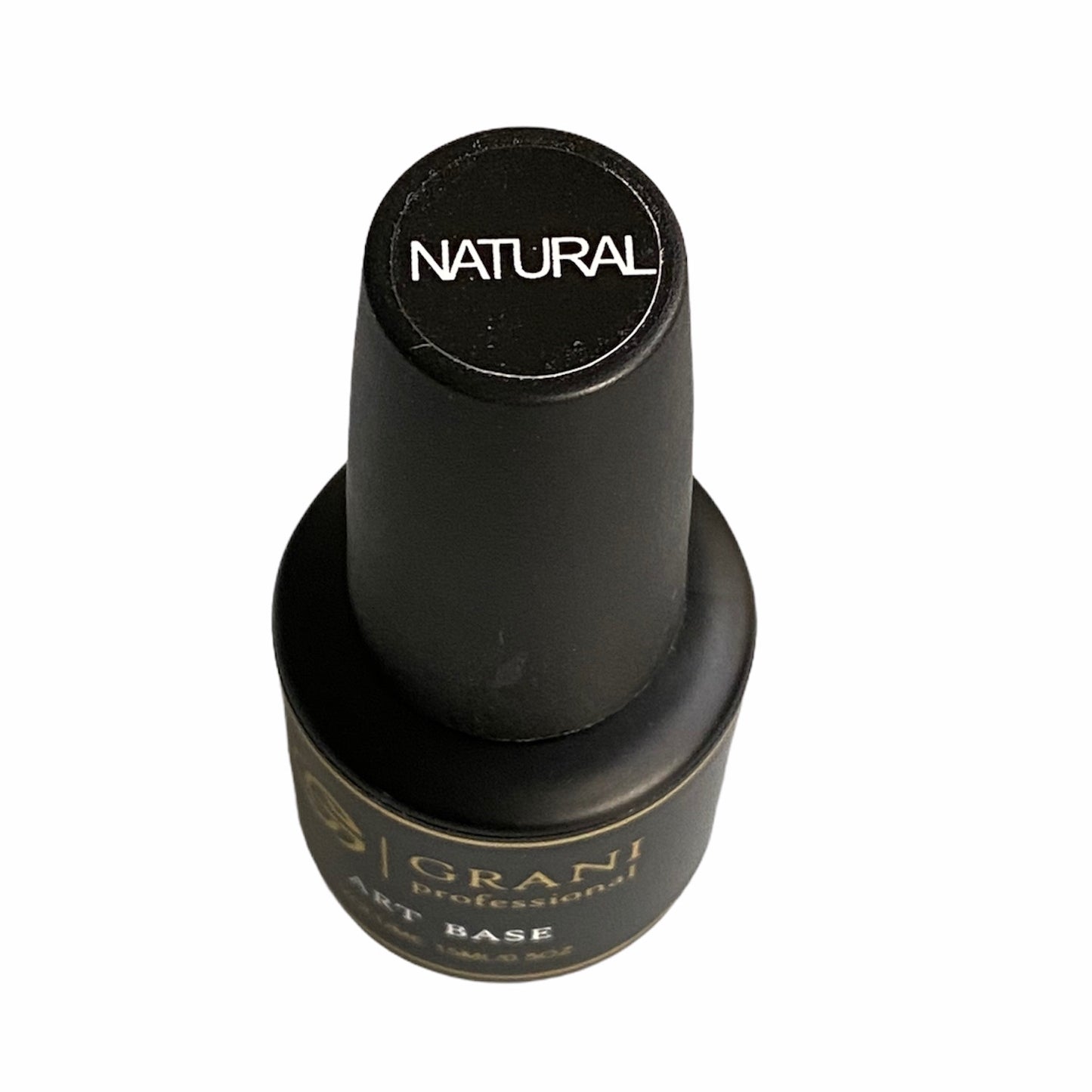 top-view of black nail polish bottle
