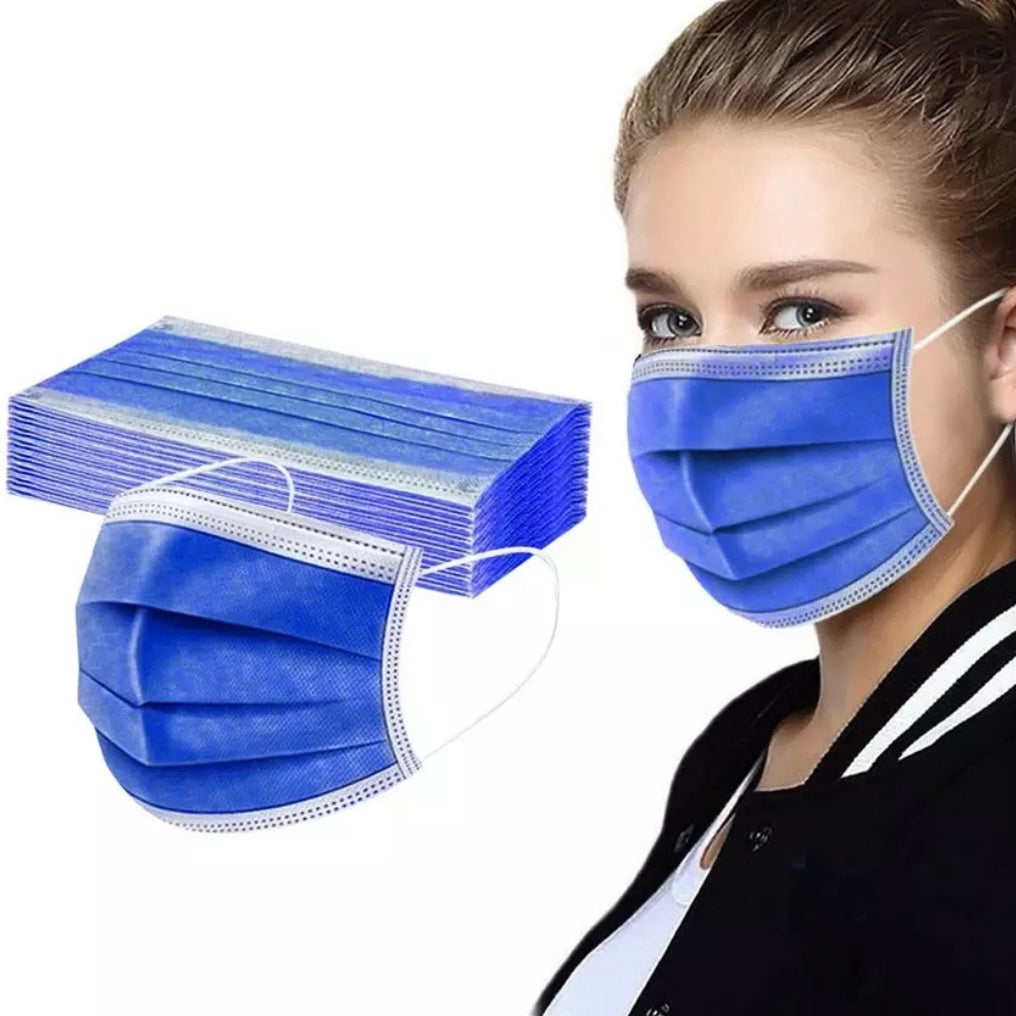 Dust Mask, disposable, 50 pc, blue