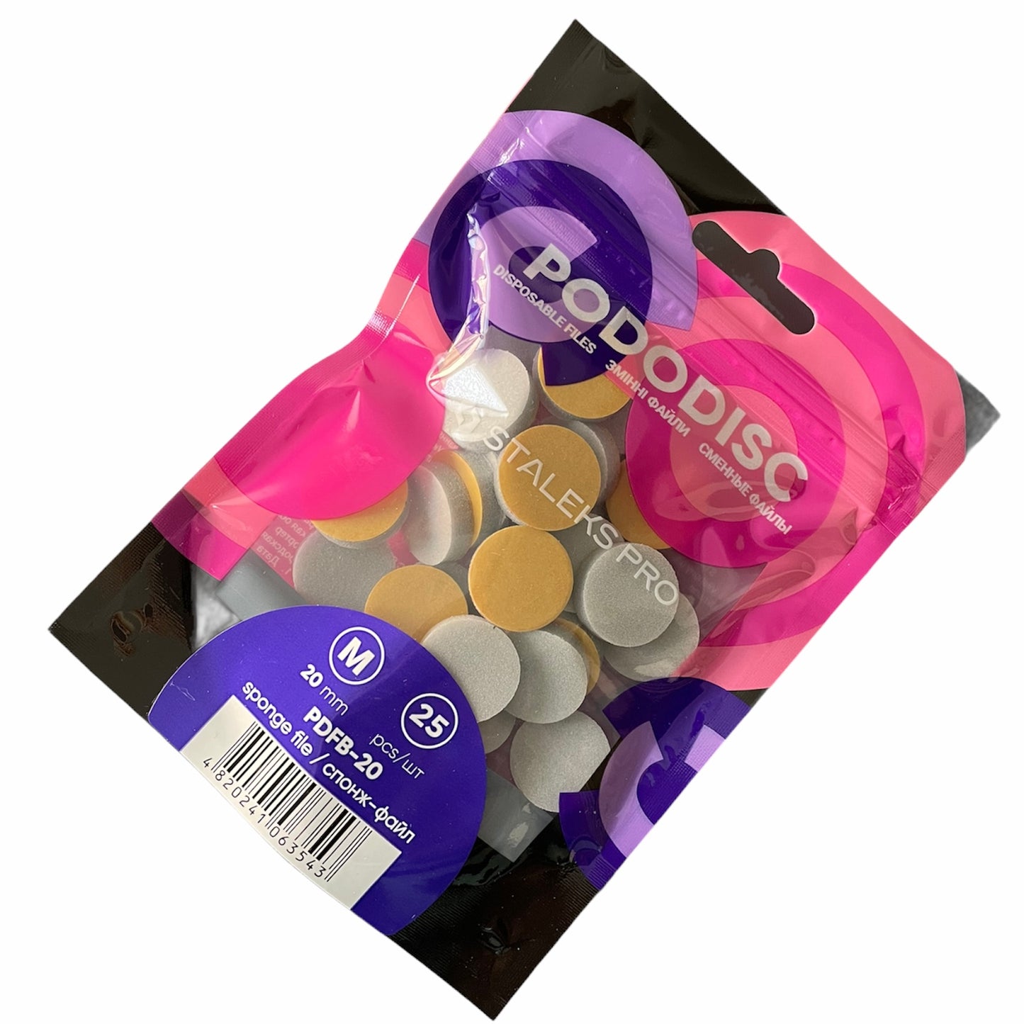 PODODISC Sponge File Pads (Medium 20mm)/ 25pc