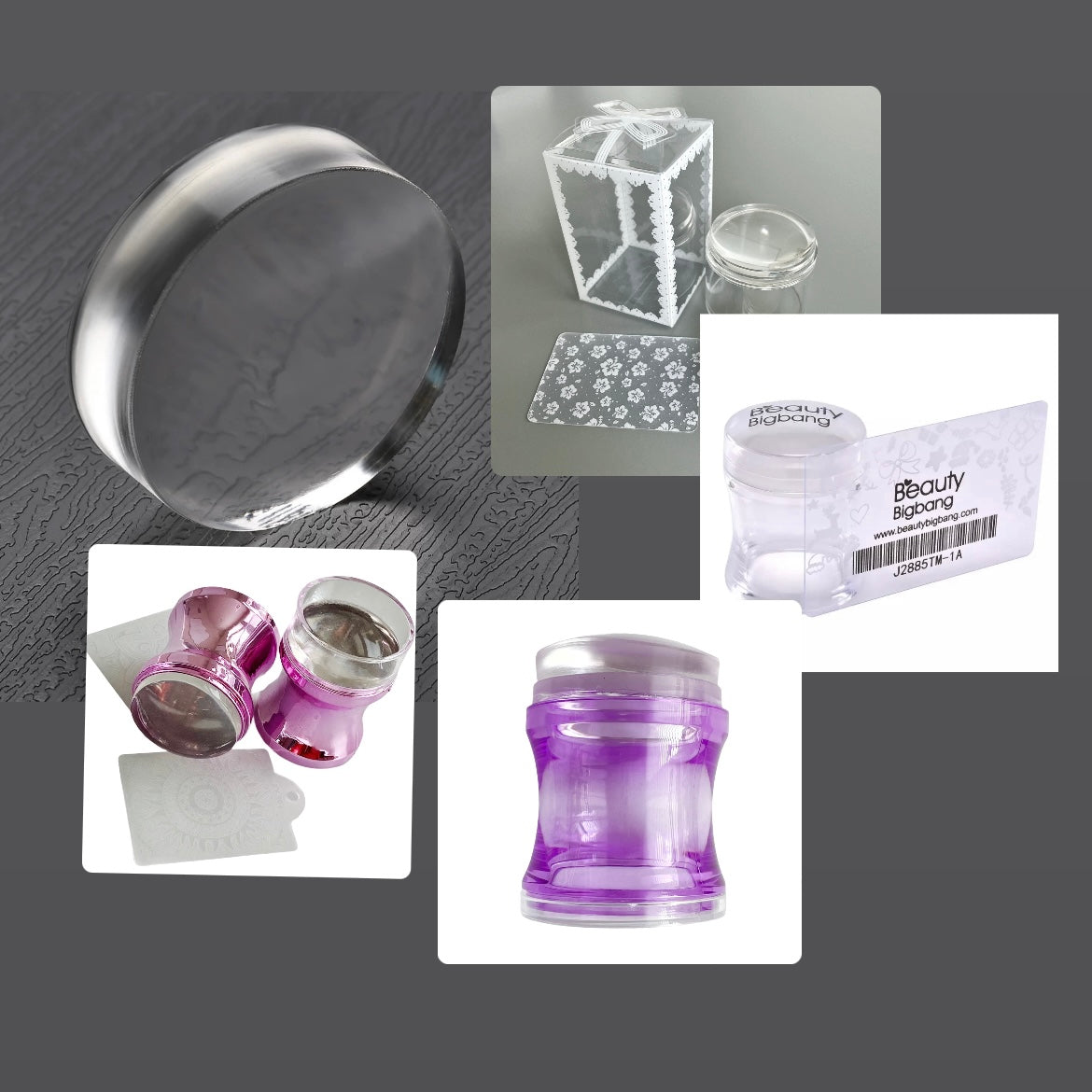 Silicone stamp replacement head, clear, 1 pc, diameter 3.8mm