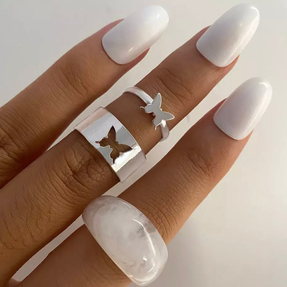 Rings set for nail photos, 3pc