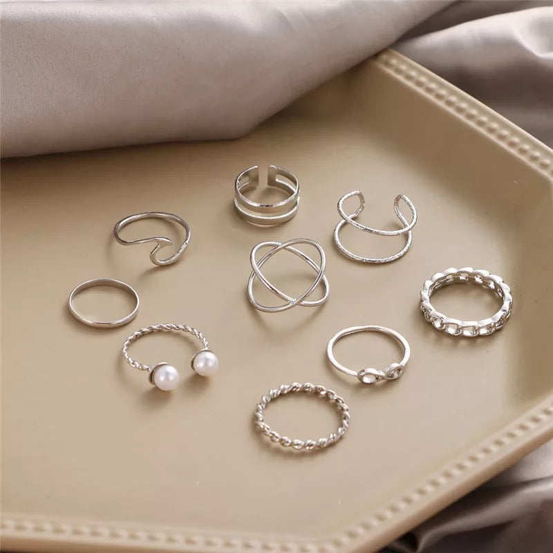Rings set for nail photos, 10pc