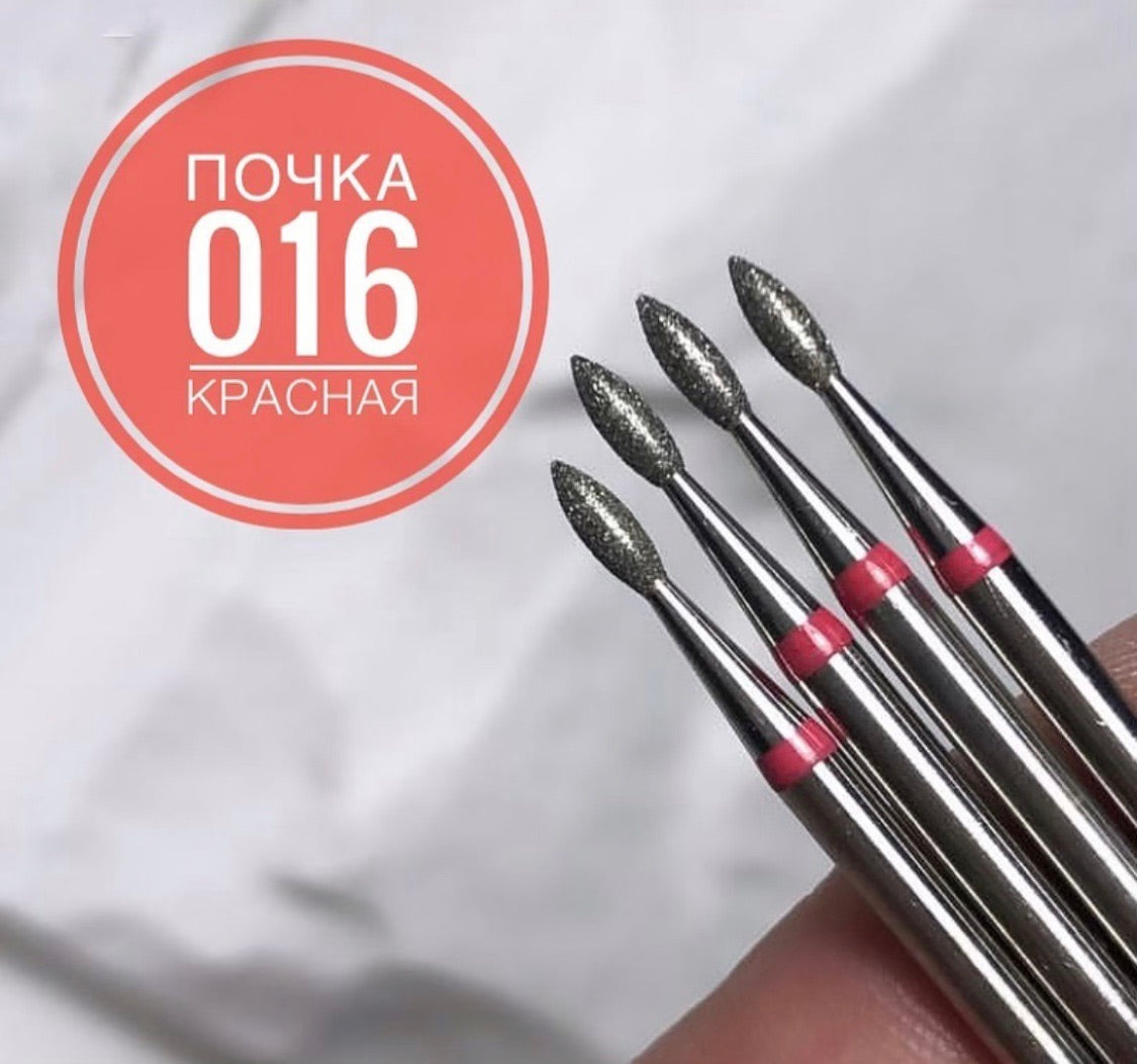 Nail Bit “bud” 016 Red (1pc Belarus)