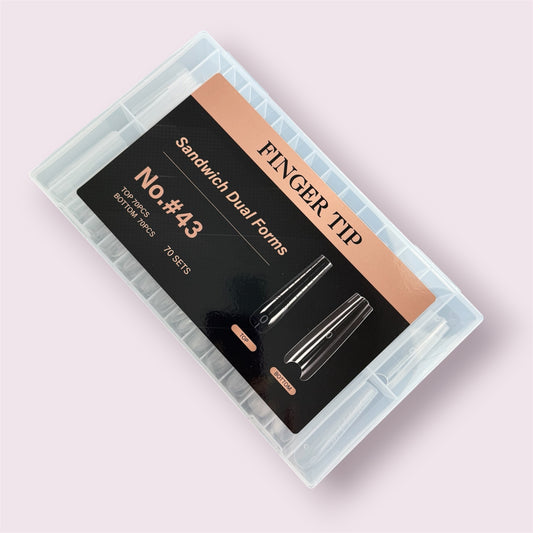 Dual "Sandwich" Nail Forms #43- Thinned Cuticle Area - (70 sets)