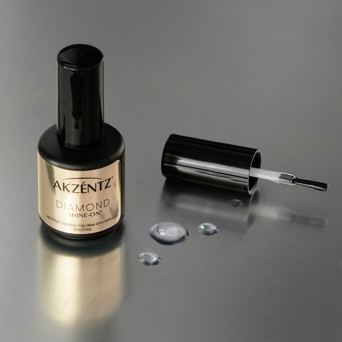 New! 2025 AKZENTZ DIAMOND SHINE-ON (NO-WIPE ) GEL TOP