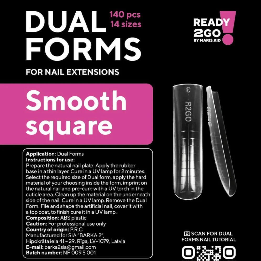 Dual Nail Forms Smooth Square Ready2GO by MARIS.KID