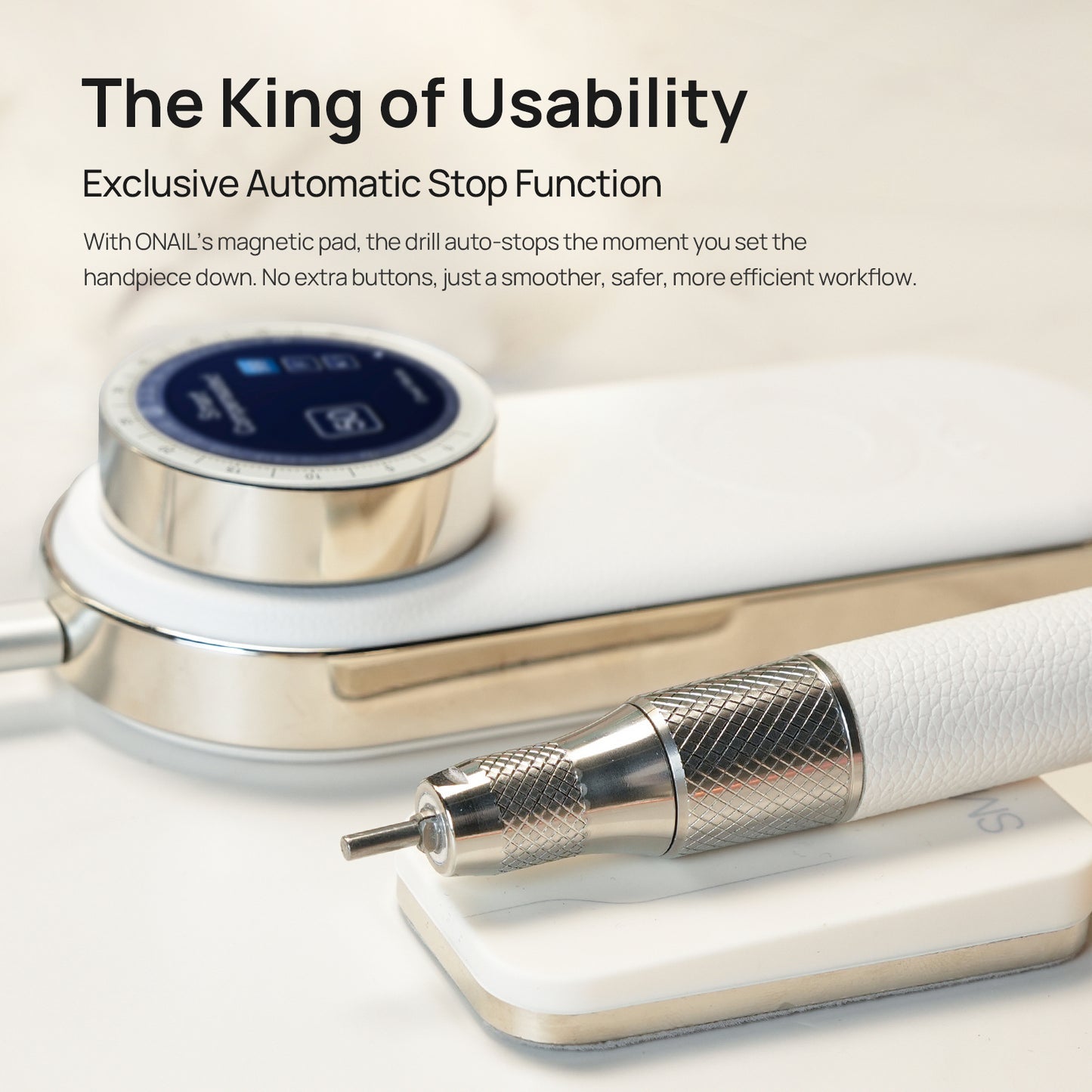 ONAIL AI Precision Drill with 2 Handpieces (Plus a FREE Set of Bits!)