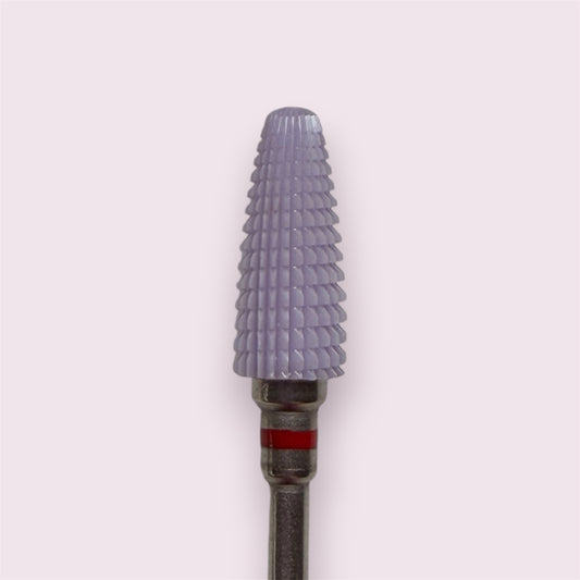 (New!) Ceramic Nail Bit for Removal (Purple Flame/Torch), Red - Right Handed, 1pc