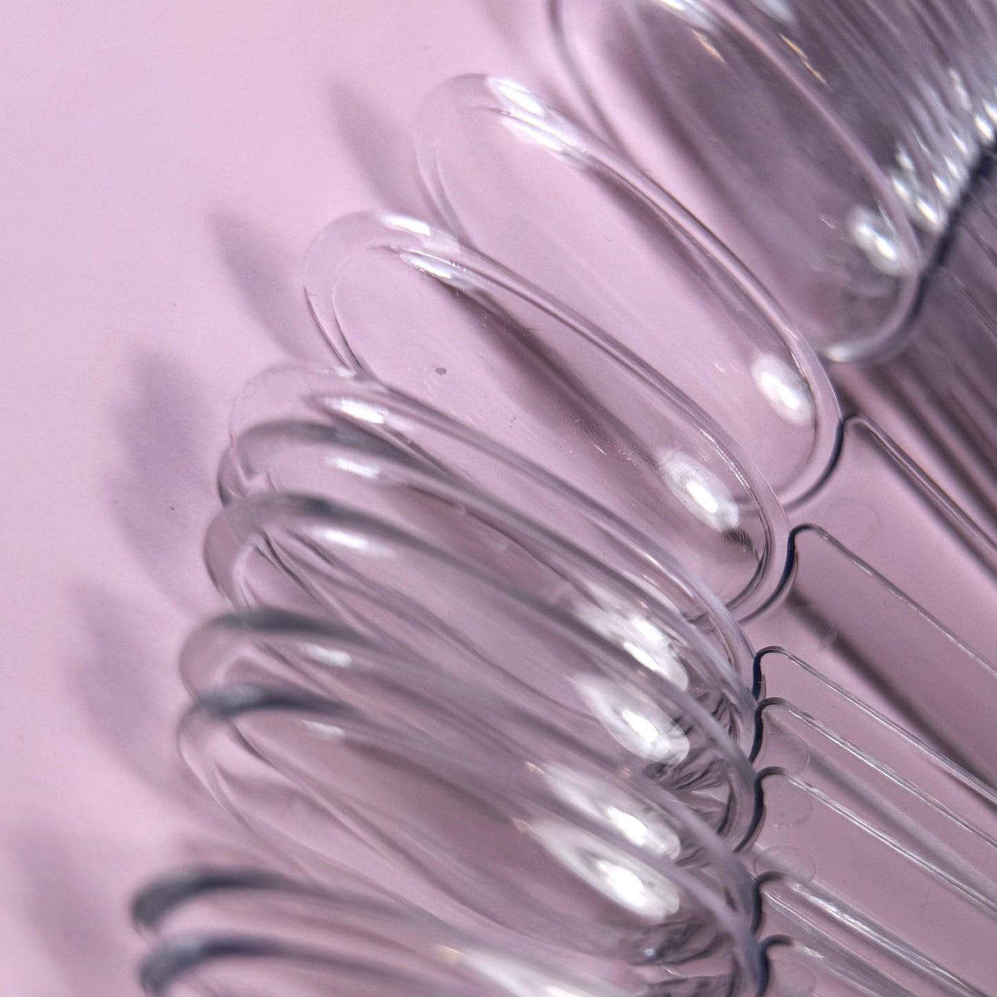 (New!) Plastic Nail Tips with 3D Effect, 50pc (Oval, Transparent)