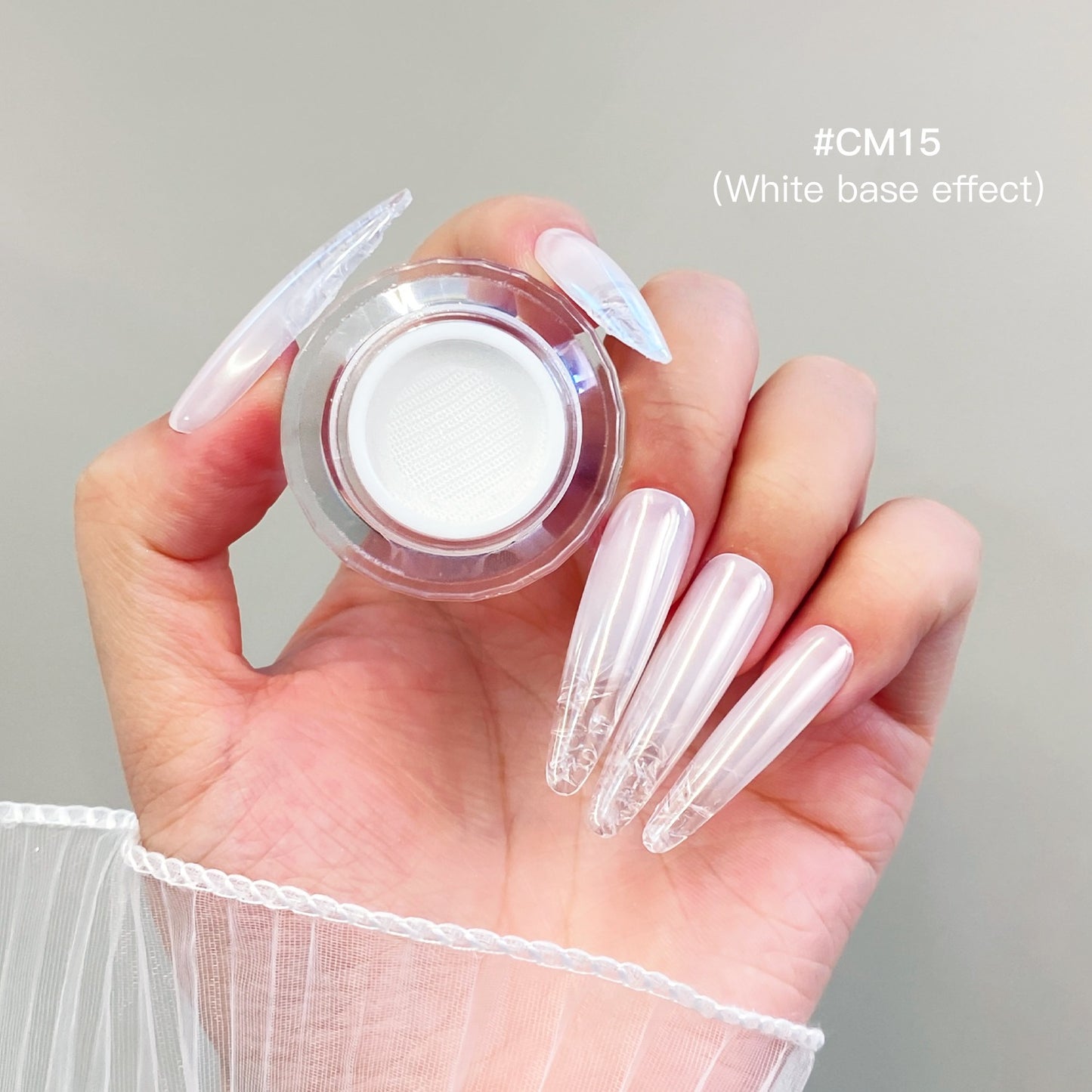 Chrome Powder Glass Pearl Mirror CM15