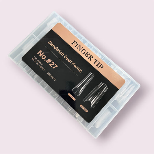 Dual "Sandwich" Nail Forms #27 - Thinned Cuticle Area - (140 sets)