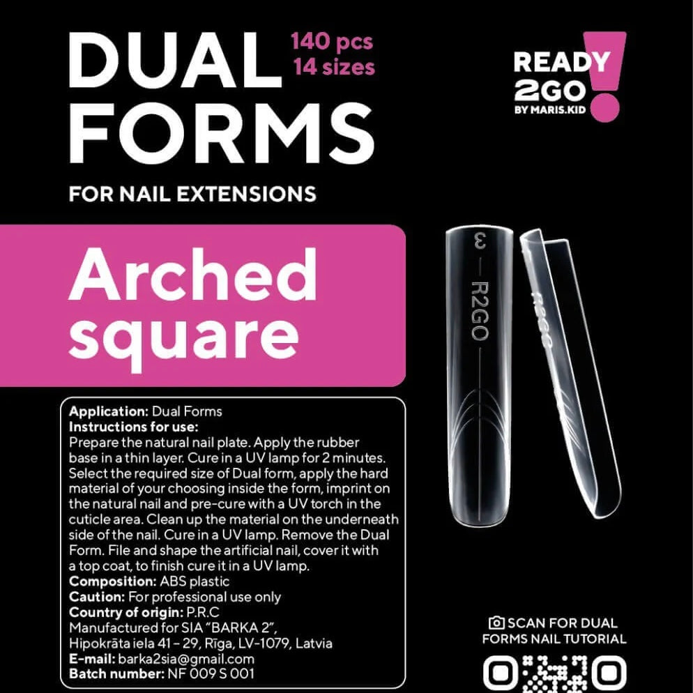 Dual Nail Forms Arched Square  Ready2GO by MARIS.KID