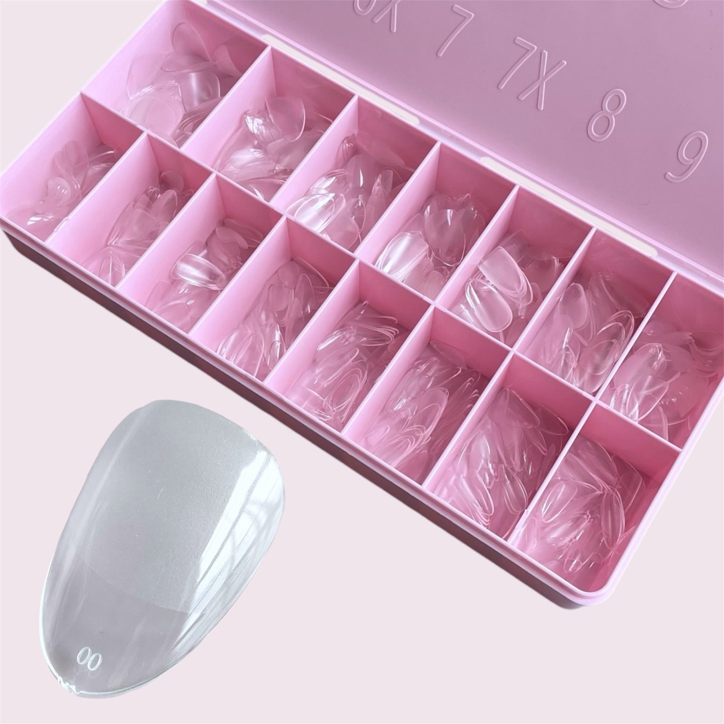 Gel tips, 600 pc set, short almond