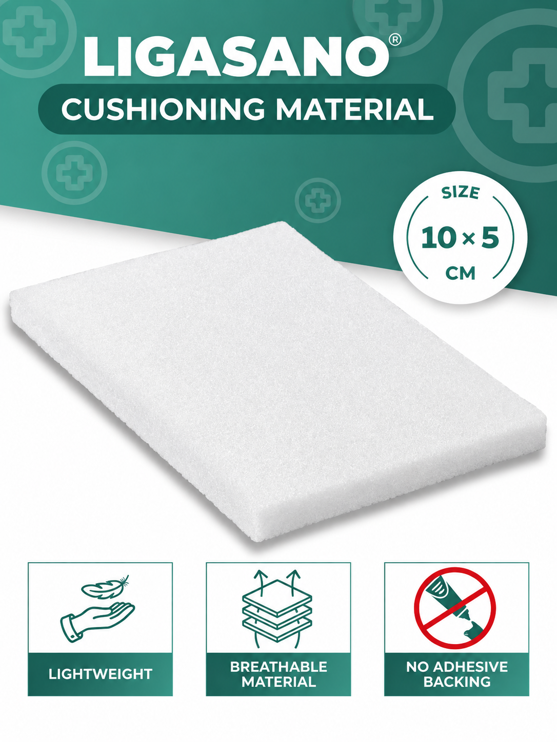 LIGASANO® White – Professional Padding Material for Pedicure & Foot Care,