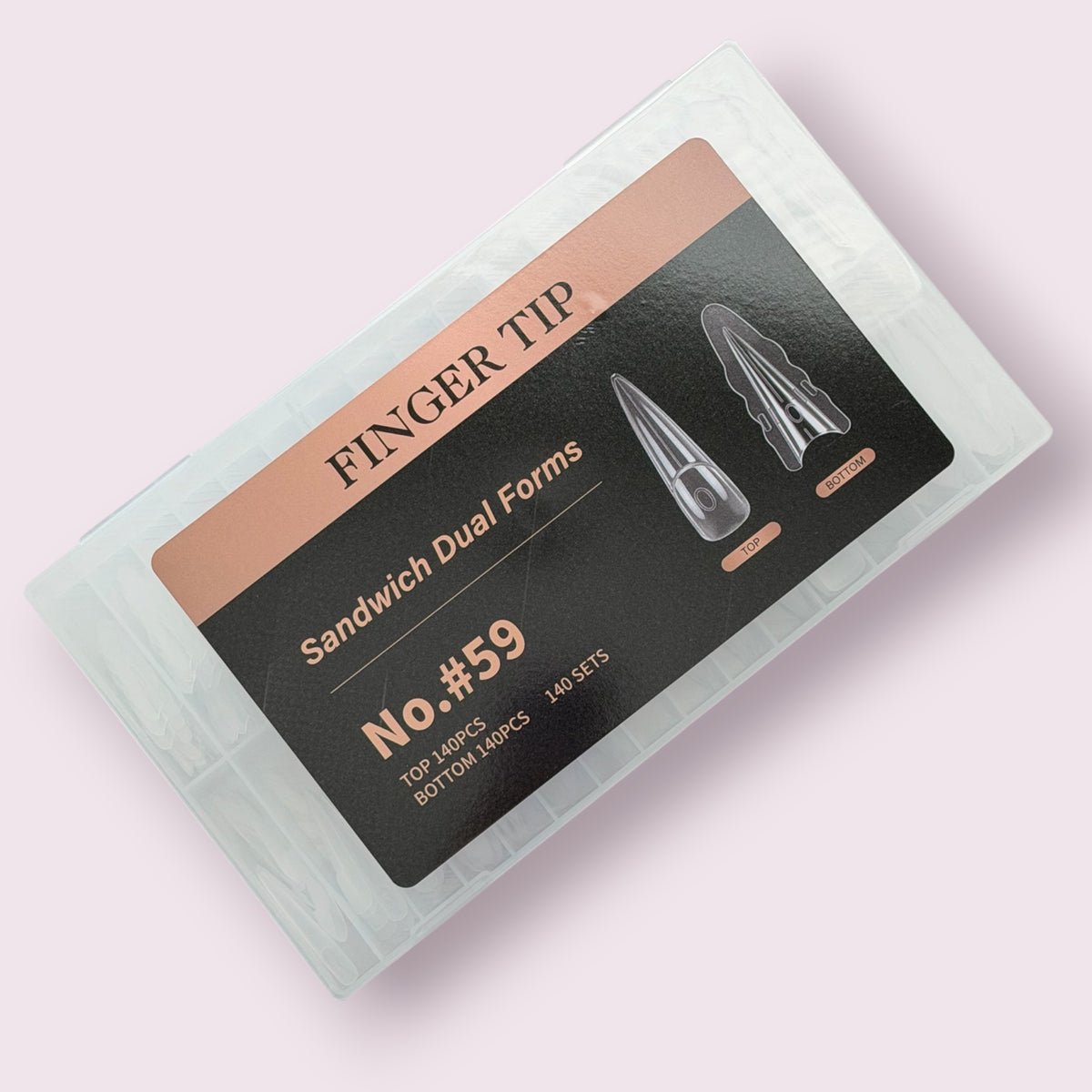 Dual “Sandwich French”Nail Forms #59- Thinned Cuticle Area - (140 sets)