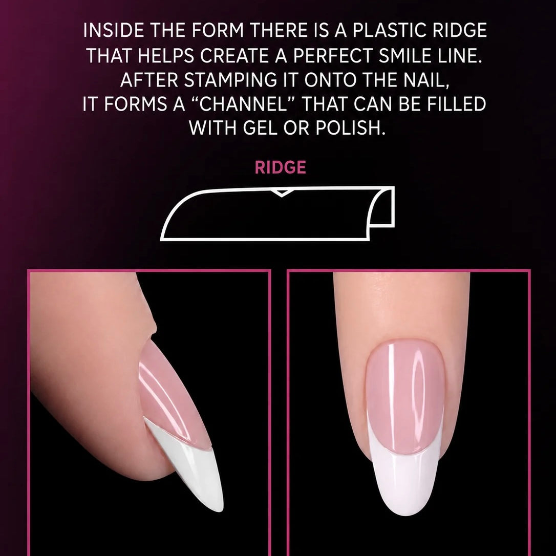 Dual Nail Forms Smooth Oval Express French — Mini Smile Ready2GO by MARIS.KID