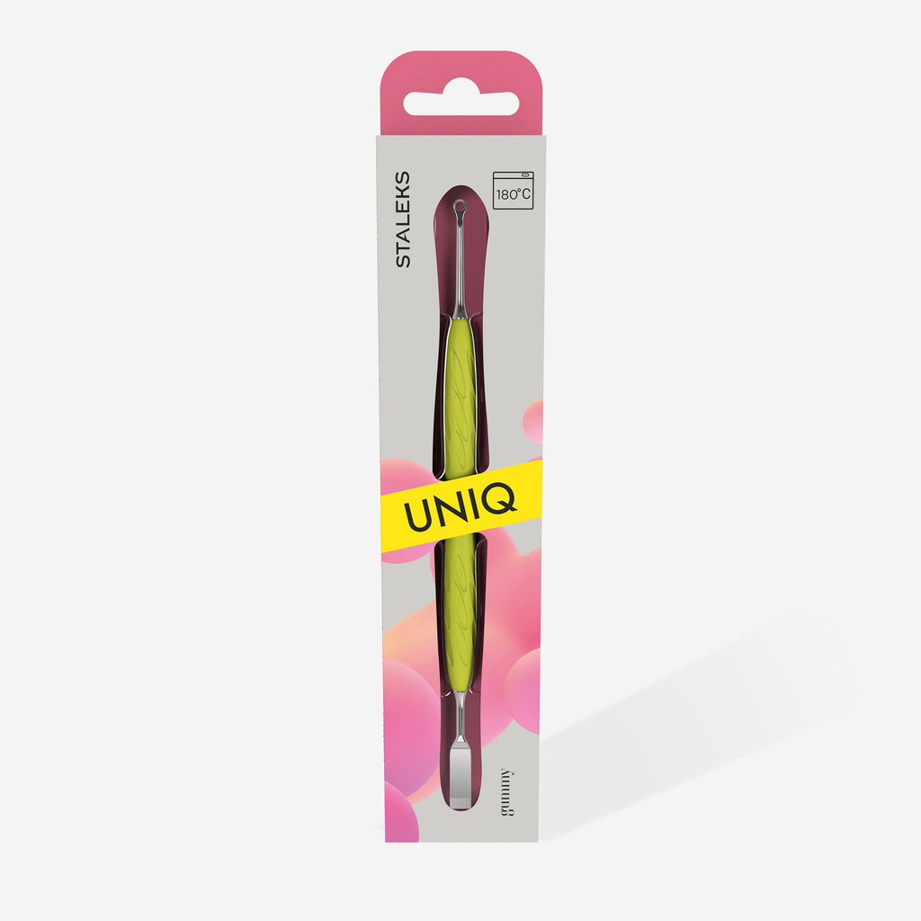 STALEKS PRO CUTICLE PUSHER UNIQ 11, Type 1, PQ-11/1 (Pink or Yellow)