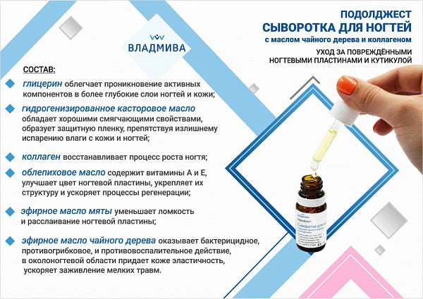 PodolJest Nail Serum with Tea Tree Oil & Collagen (10ml)