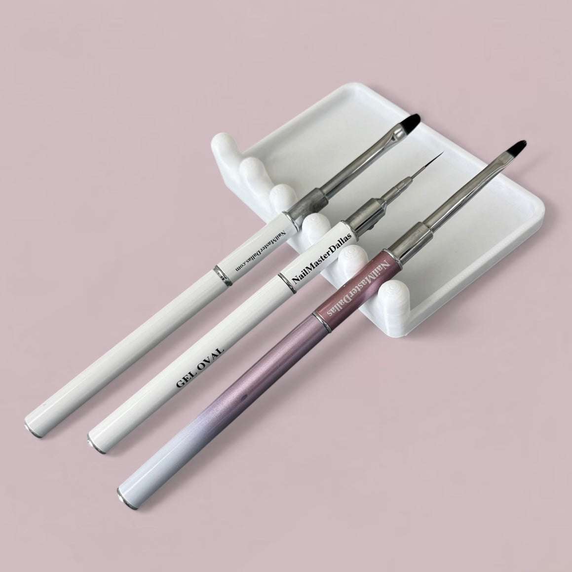 Plastic White Holder for Brushes + Mixing Pad