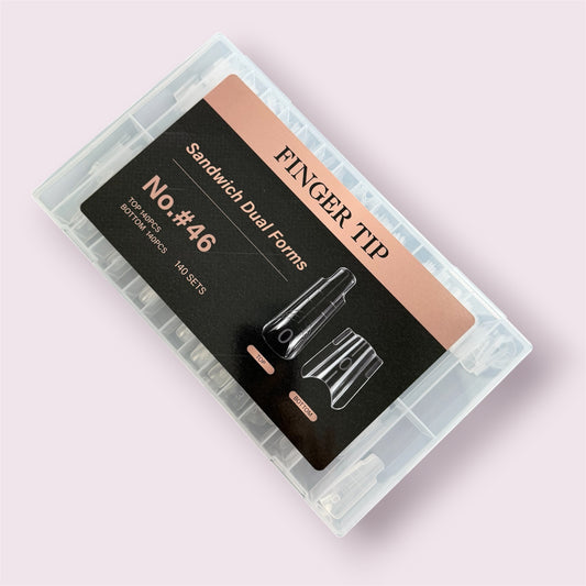 Dual "Sandwich" Nail Forms #46- Thinned Cuticle Area - (140 sets)