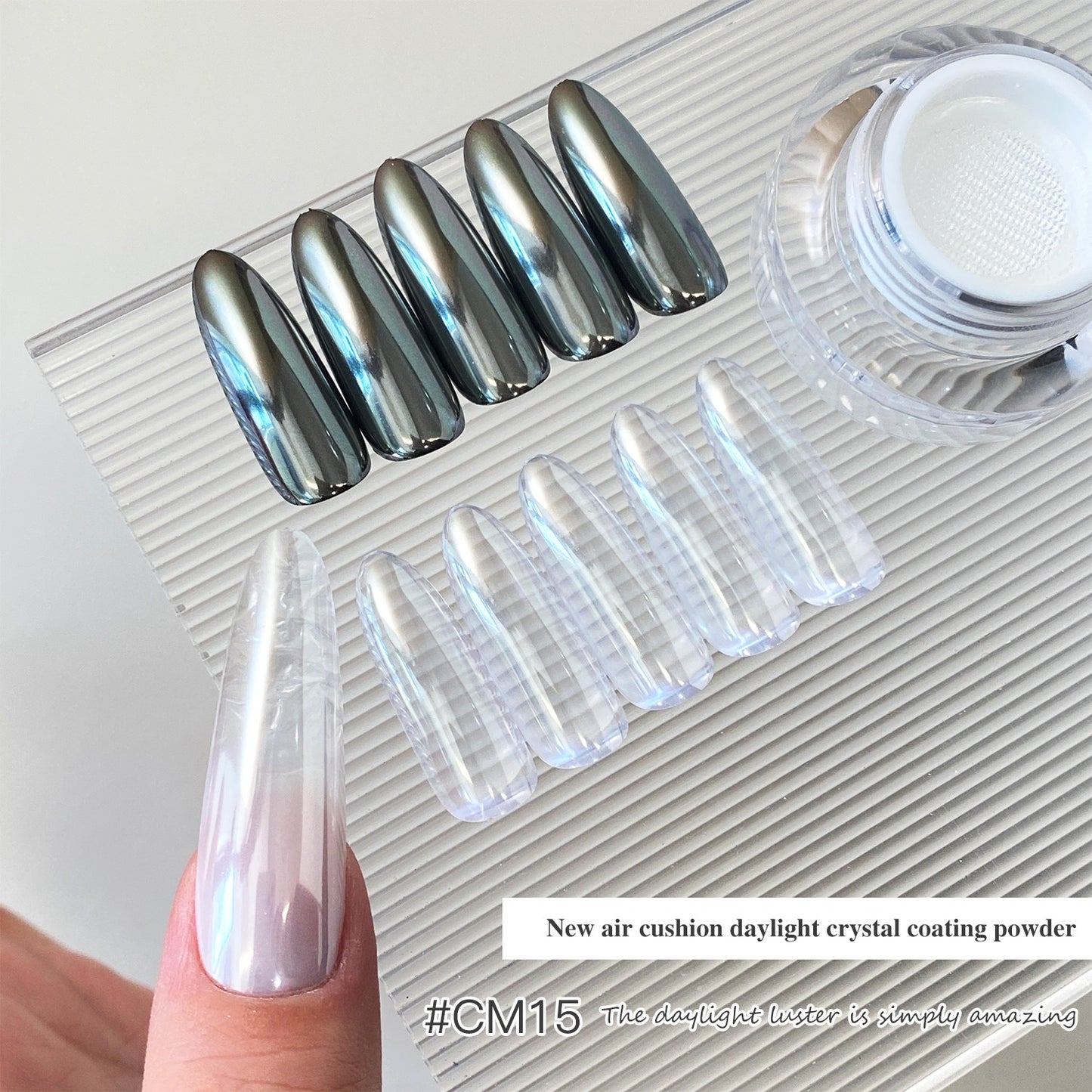 Chrome Powder Glass Pearl Mirror CM15