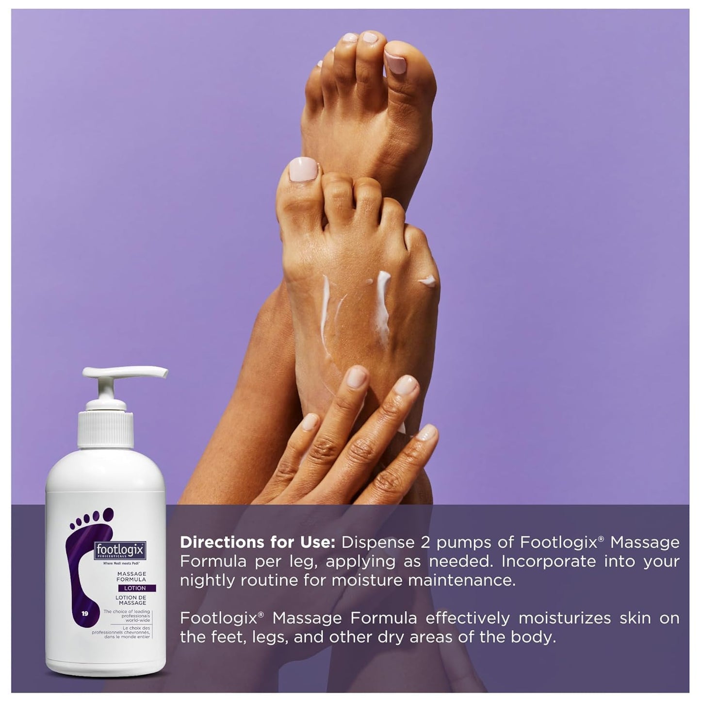 Footlogix - MASSAGE FORMULA LOTION (250 or 500ml) Please contact us for Professional (Licensed NailTech) pricing!