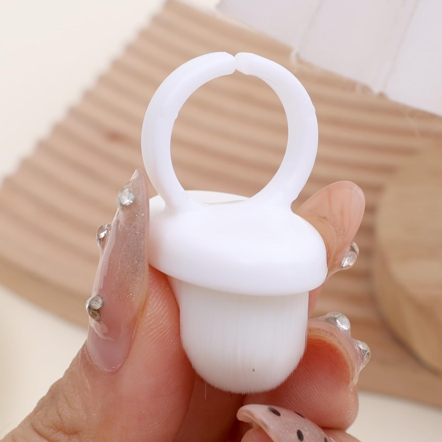 Ring Brush for nail dust, (Ring-Shaped) 1pc