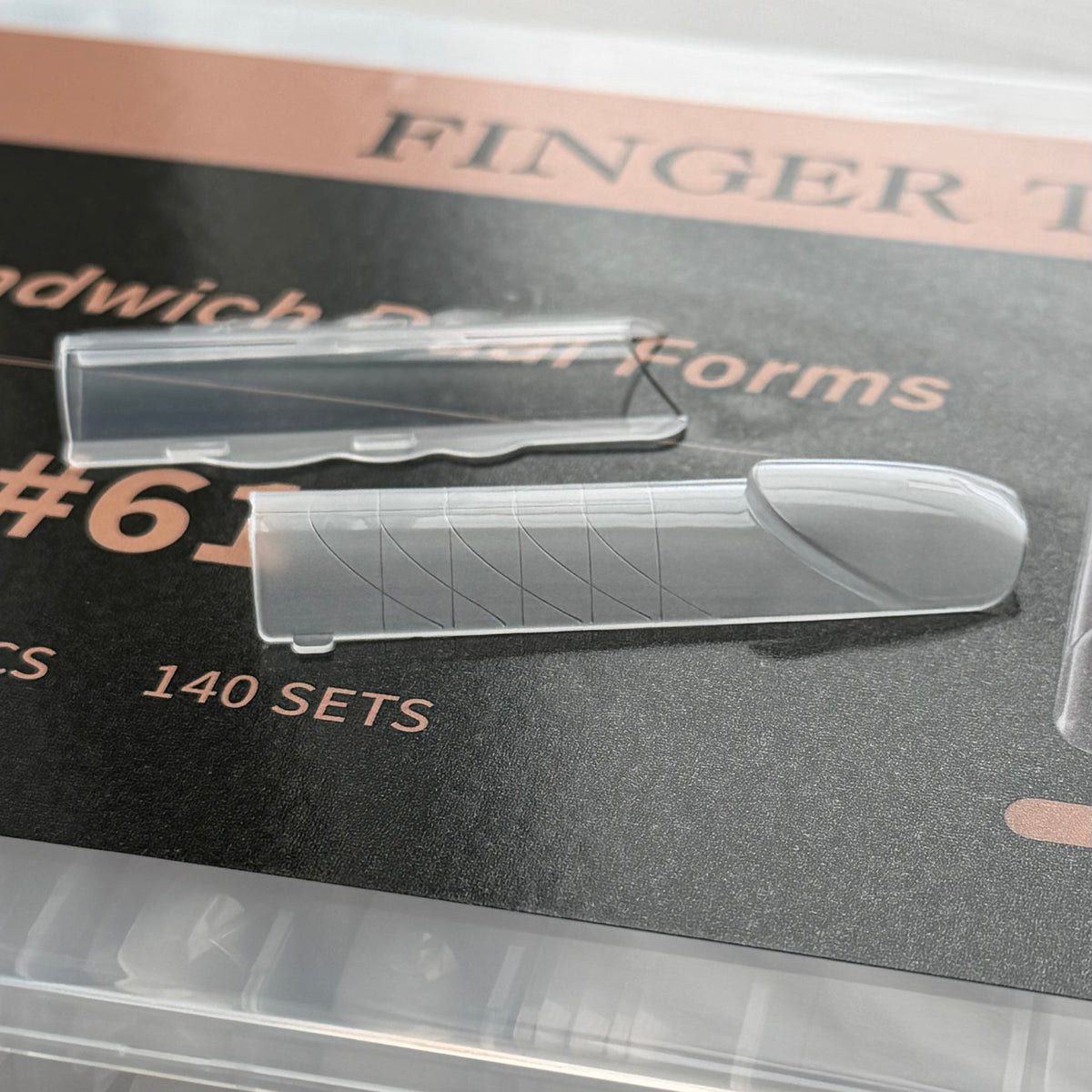 Dual "Sandwich French" Nail Forms #61 - Thinned Cuticle Area - (140 sets)